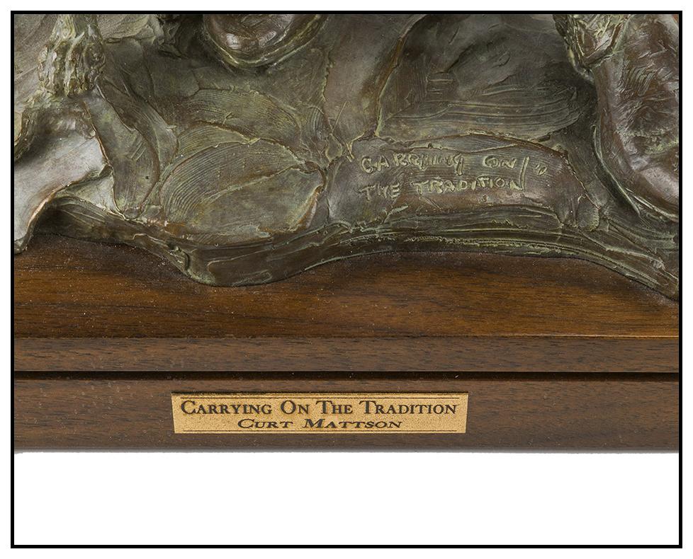 Curt Mattson Original & Authentic Full Round Bronze Sculpture 