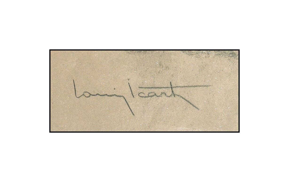 Louis Icart Rare Original Pastel Drawing Signed Female Portrait Art Deco Framed For Sale 2