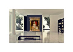 Vincent Larry Garrison Large Original Oil Painting On Board Signed Nude Pin Up