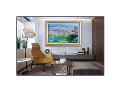 PETER ELLENSHAW Original OIL PAINTING On CANVAS Cityscape Disney Signed LARGE