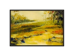 MARTIROS Manoukian ORIGINAL PAINTING Acrylic On Board Signed Art oil Landscape