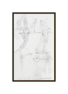 Richard MacDonald Original Drawing Cirque Du Soleil Signed Sculpture Study Art