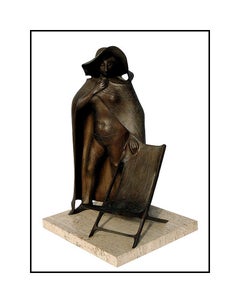 HARRY MARINSKY Original BRONZE SCULPTURE Authentic Nude Female Signed Artwork