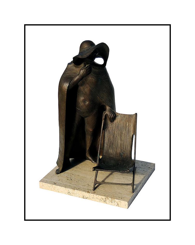 HARRY MARINSKY Original BRONZE SCULPTURE Authentic Nude Female Signed Artwork - Sculpture by Harry Marinsky