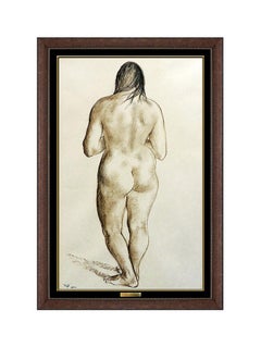 Francisco Zuniga Original Conte Crayon Drawing Signed Portrait Art painting rare