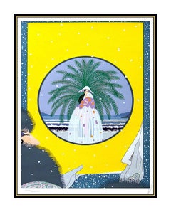 ERTE Original Deco Serigraph Signed Costume Set Design Riviera Tirtoff Painting