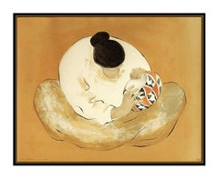 R C Gorman Large Color Lithograph Benita Native American Female Portrait Artwork