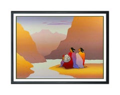 R.C. GORMAN Large Color Lithograph Women From Salt River Native American Artwork