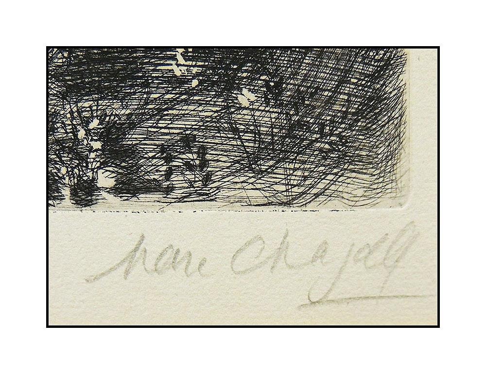 Marc Chagall Two Mules Fontaine Fables Hand Signed Etching Modern Animal Artwork For Sale 2