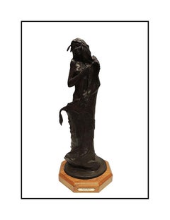 Ken Ottinger Border Captive Bronze Sculpture Signed Native American Female Art
