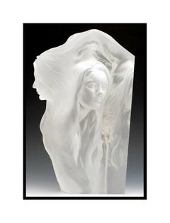 Frederick Hart Acrylic Sculpture Signed Lucite Artwork Female Nude Reflections