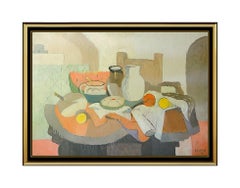 Robert Casper Original Still Life Acrylic Painting on Canvas Large Signed Art