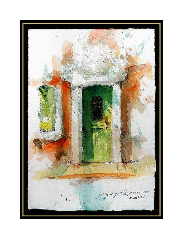 James Coleman Original Watercolor Painting Signed Italian Cityscape Art oil SBO For Sale 1