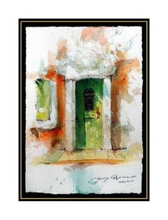 James Coleman Original Watercolor Painting Signed Italian Cityscape Art oil SBO