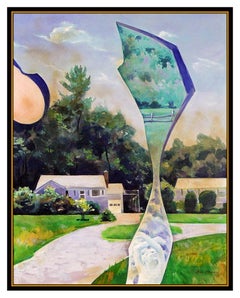 Marc Klionsky Large Original Painting Oil On Canvas Signed Landscape Framed Art