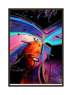 Christian Riese Lassen Large Original Color Lithograph Say Yes Signed Art Rare