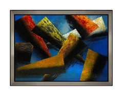 Judy Stabile Large Original Acrylic Painting On Glass Signed Abstract Artwork