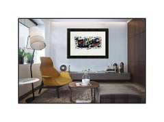 Joan Miro Und Katalonien Color Lithograph Signed Abstract Modern Framed Artwork