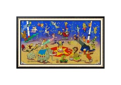 Hanna Barbera Original Hand Painted Cel Signed Circus Stars Large Animation Art