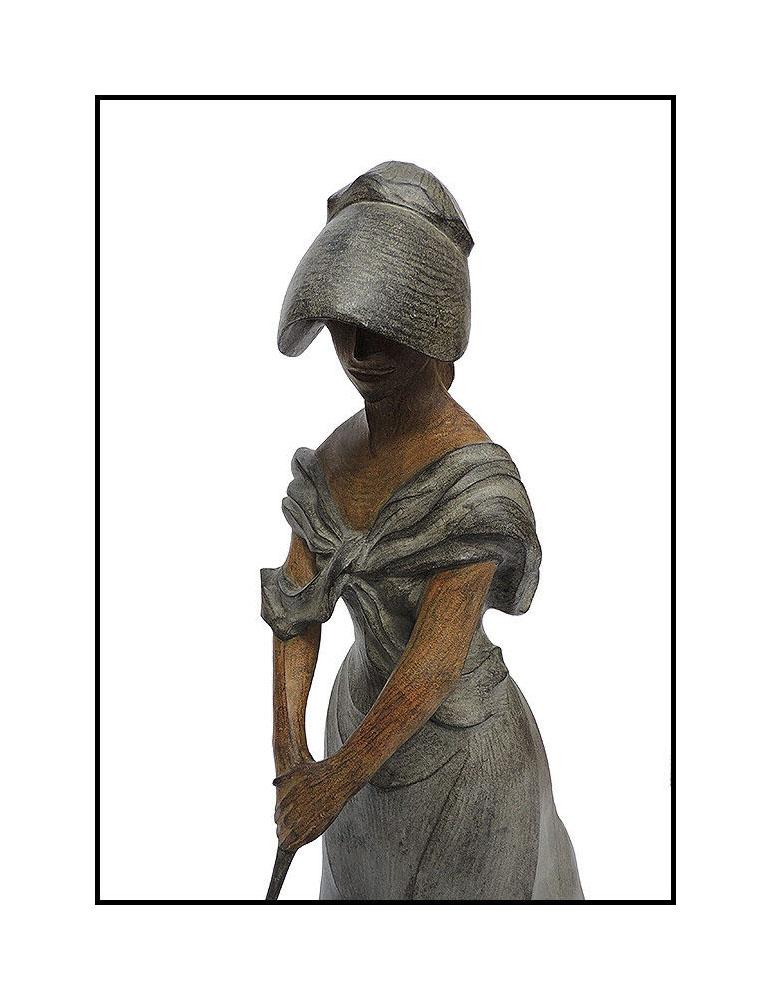Harry Marinsky Summer Delight Original Female Bronze Sculpture Signed Artwork For Sale 3