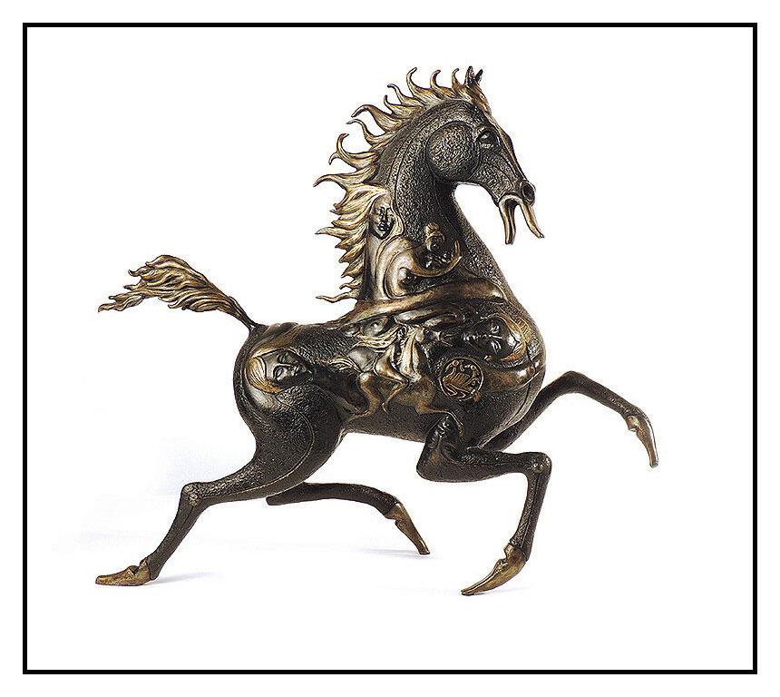 black horse sculpture