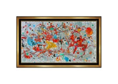 Jiang Tie Feng Large Gouache Original Painting Signed Female Horse Chinese Art