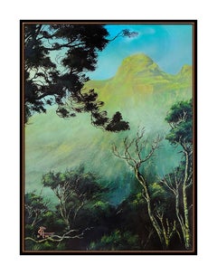 CHRISTIAN Riese LASSEN Original OIL PAINTING on BOARD Signed Hawaii Landscape