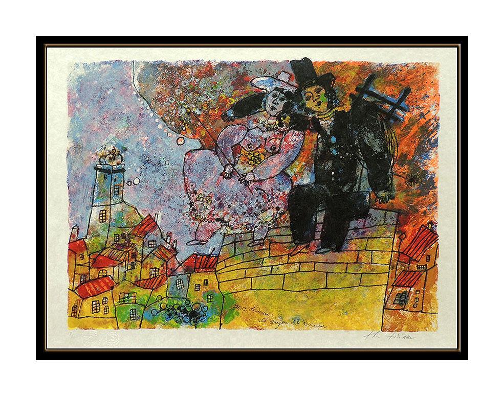 Theo Tobiasse Color Lithograph HAND SIGNED Large Hans Christian Andersen Artwork - Print by Théo Tobiasse