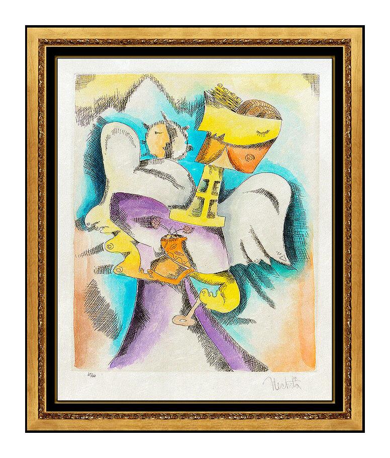 Alexandra Nechita Authentic, & Original Hand Painted Etching, Professionally Custom Framed and listed with the Submit Best Offer option

Accepting Offers Now: The item up for sale is a spectacular and rare, Etching with Original Watercolor Painting