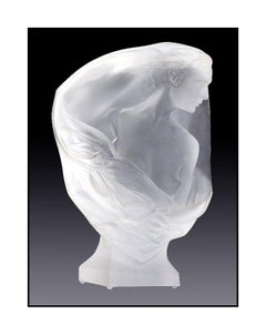 Frederick Hart Acrylic Sculpture Signed Lucite Artwork Female Nude Contemplation