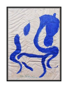 Jesus Reyes Ferreira Original Tempera Painting Signed Abstract Chucho Art Horse