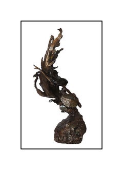 Mark Hopkins Original Sea Maiden Full Round Bronze Sculpture Female Signed Art