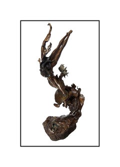Mark Hopkins Original Sea Maiden Full Round Bronze Sculpture Female Signed Art