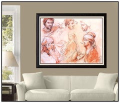 Sheldon Schoneberg Original Pastel Painting Signed Large Portrait SC Artwork SBO