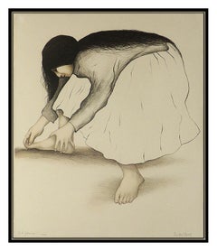 R C Gorman Orignal Color Lithograph Yosie Native American Portrait Signed Art