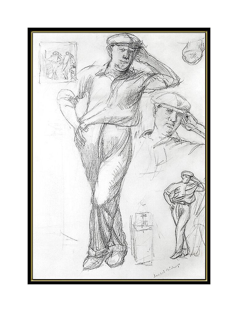 Isabel Bishop Original Drawing, with Custom Frame and listed SUBMIT BEST OFFER Option



Accepting Offers Now: The item up for sale is a very rare and Authentic, Original Graphite Pencil on paper by Isabel Bishop of a man posing to show off the