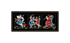 Dorit Levi Original Golf Painting Oil On Board Female Portrait Signed Artwork