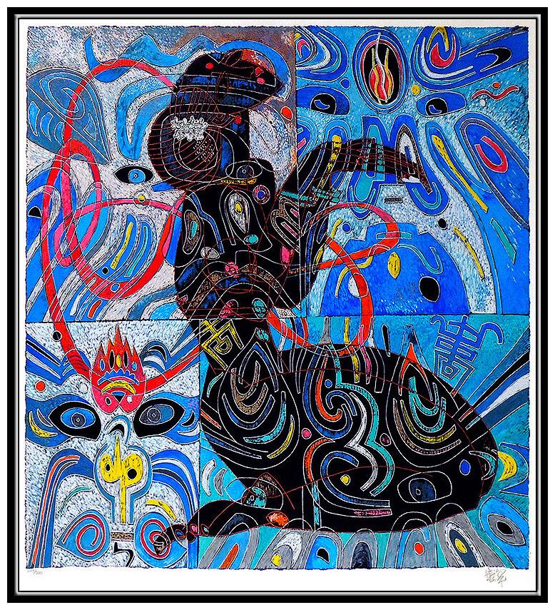 JIANG TIE-FENG Color SERIGRAPH Chinese Signed Original Tang Dynasty Art gouache - Pop Art Print by Jiang Tie-Feng