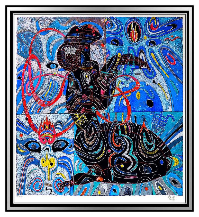 JIANG TIE-FENG Color SERIGRAPH Chinese Signed Original Tang Dynasty Art gouache - Print by Jiang Tie-Feng