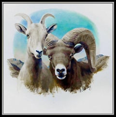 Adolf Sehring Original Oil Painting On Canvas Hand Signed Animal Portrait Art