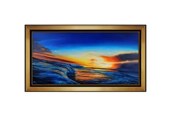 Ashton Howard Large Original Painting Oil on Canvas Signed Seascape Wave Artwork