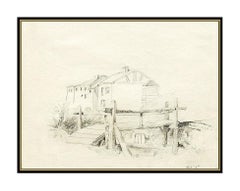 Louis Comfort Tiffany Original Drawing HAND SIGNED LCT Architecture Antique Art