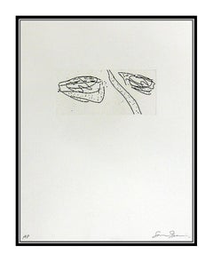 Sam Francis Original Etching Hand Signed Abstract Modern Artwork Framed Portrait