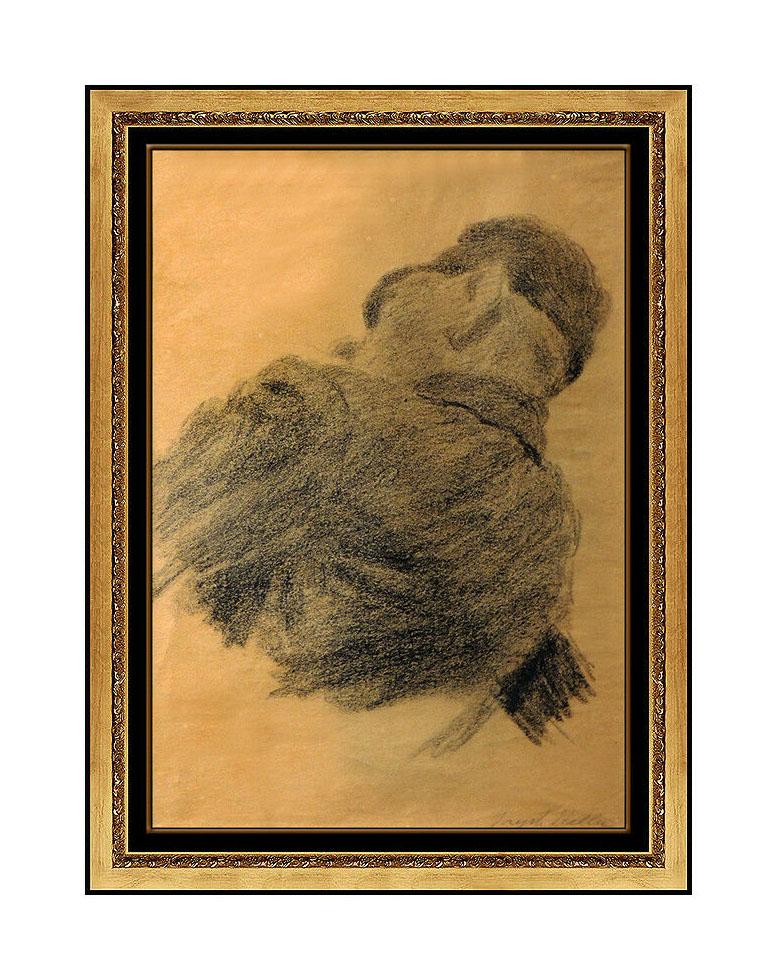 Joseph Stella Authentic & Original Charcoal Drawing, Professionally Custom Framed and listed with the Submit Best Offer option

This artwork is complete with an additional drawing on the verso (also show in the photos)
Accepting Offers Now: The item