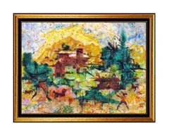 Emil Kosa Jr Original Watercolor Signed Landscape Painting Hawaii Large Artwork