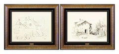 Antique Louis Comfort Tiffany Original Drawing HAND SIGNED LCT Gold Favrile Glass Art