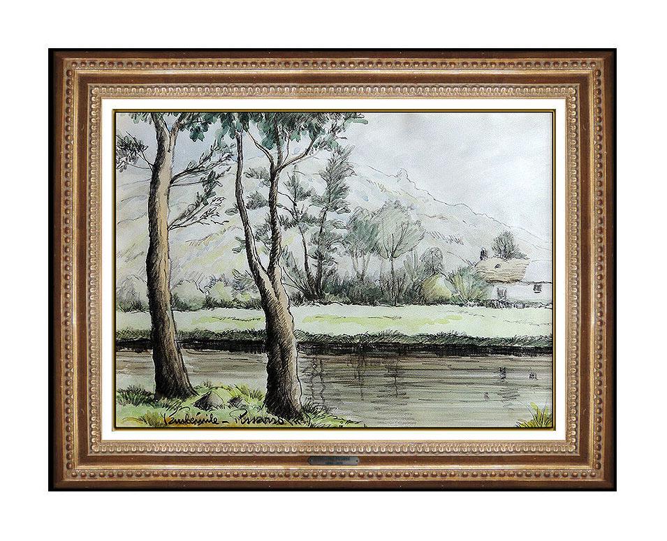 Paul Emile Pissarro Authentic & Original Watercolor Painting, Professionally Custom Framed in its vintage moulding and listed with the Submit Best Offer option

Accepting Offers Now: The item up for sale is a spectacular Ink and Watercolor Painting