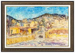 Thomas Macaione Original Oil Painting On Board Signed New Mexico Landscape Art