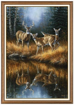 Rosemary Millette Original Oil Painting On Board Large Signed Wildlife Animal