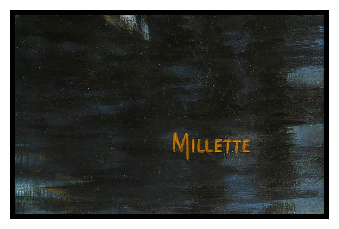 Rosemary Millette Original Ölgemälde auf Karton Großes signiertes Wildtier Tier, Original 3